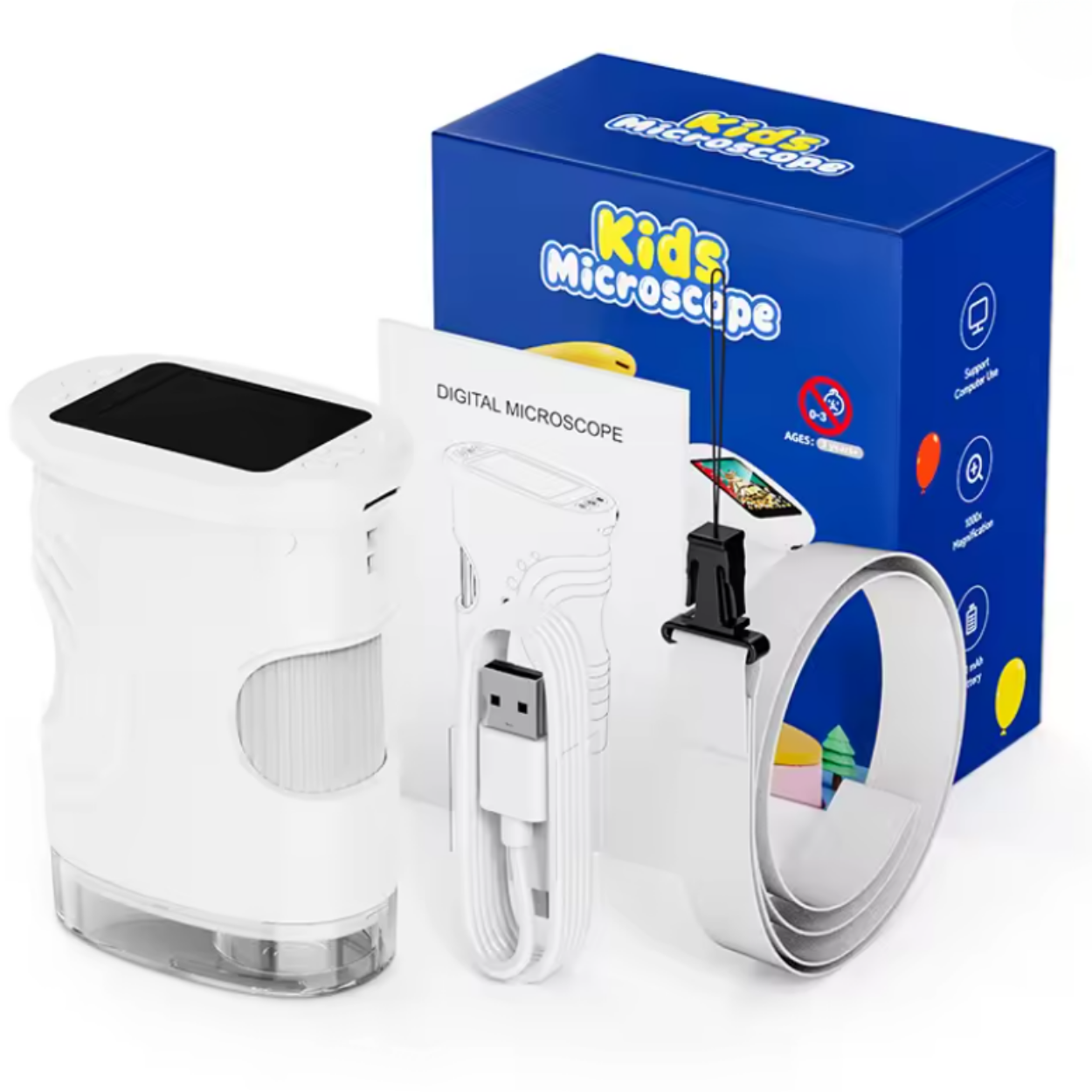 Splashy - Kinder Mikroskop mit 1000-facher Vergrösserung
